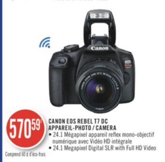 Pharmaprix Canon eos rebel t7 dc appareil-photo camera offer