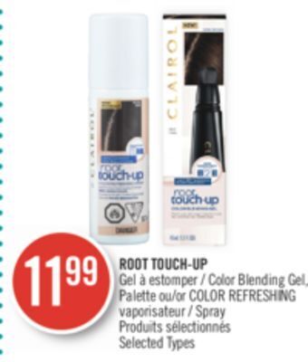 Pharmaprix Root touch-up color blending gel, or color refreshing spray offer