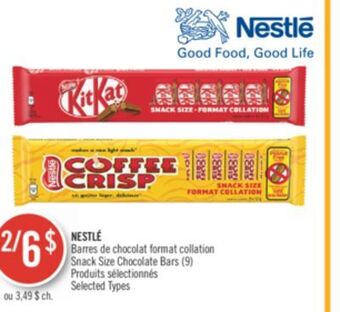 Pharmaprix Nestlé snack size chocolate bars offer