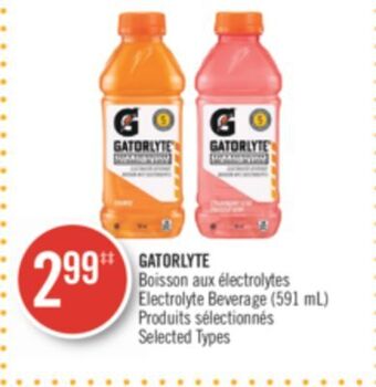 Pharmaprix Gatorlyte electrolyte beverage offer
