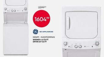 Meubles RD Ge appliances washer 4.4 cu ft dryer 5.9 cu ft offer
