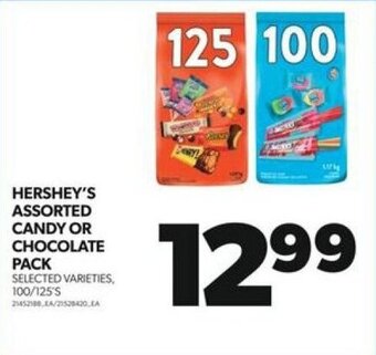 Real Canadian Superstore HERSHEY'S ASSORTED CANDY OR CHOCOLATE PACK 100/125'S offer