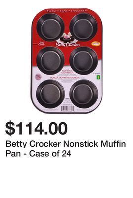 Dollarama Betty crocker nonstick muffin pan - case of 24 offer