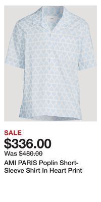 Holt Renfrew Ami paris poplin short-sleeve shirt in heart print offer