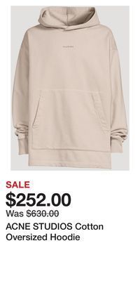 Holt Renfrew Acne studios cotton oversized hoodie offer