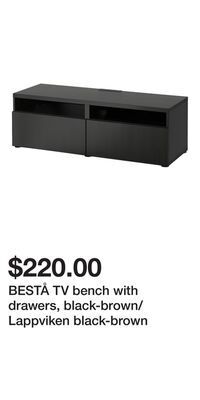 IKEA Bestå tv bench with drawers, black-brown/lappviken black-brown offer