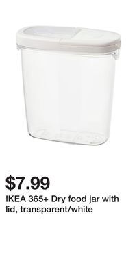 IKEA Ikea 365+ dry food jar with lid, transparent/white offer