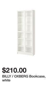 IKEA Billy / oxberg bookcase, white offer