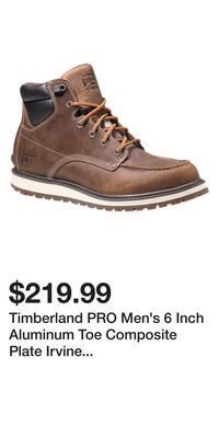 Mark's Timberland pro men's 6 inch aluminum toe composite plate irvine wedge work boots offer