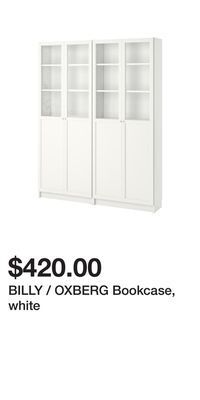 IKEA Billy / oxberg bookcase, white offer