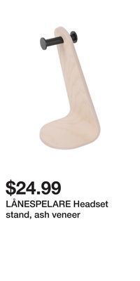 IKEA Lånespelare headset stand, ash veneer offer
