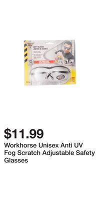 Mark's Workhorse unisex anti uv fog scratch adjustable safety glasses offer