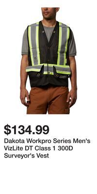 Mark's Dakota workpro series men's vizlite dt class 1 300d surveyor's vest offer