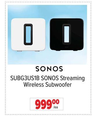 2001 Audio Video Sonos streaming wireless subwoofer offer