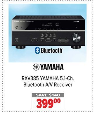 2001 Audio Video Yamaha 5.1-ch. bluetooth a/v receiver offer