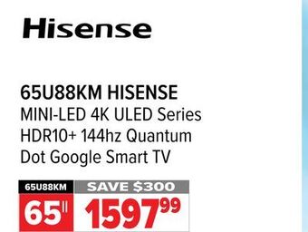 2001 Audio Video Hisense mini-led 4k uled series hdr10+ 144hz quantum dot google smart tv 65 offer