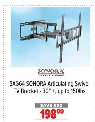 2001 Audio Video Sonora articulating swivel tv bracket - 30 +, up to 150lbs offer