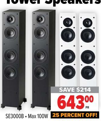 2001 Audio Video Paradigm tower speakers offer