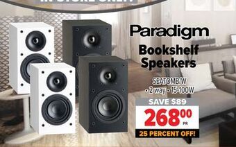 2001 Audio Video Paradigm bookshelf speakers offer