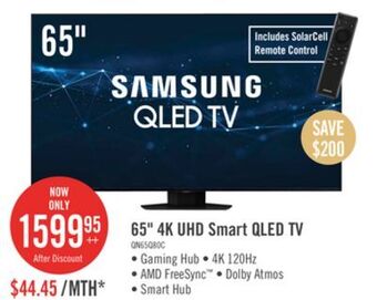 The Brick Samsung 65 q80c 4k qled smart tv offer