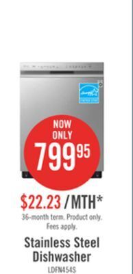 The Brick Lg 24 front control built-in dishwasher with quadwash - ldfn4542s offer