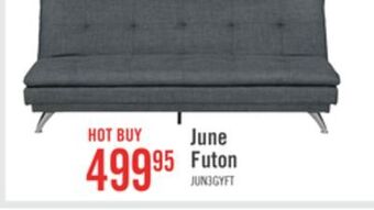The Brick June linen-look fabric futon - grey offer