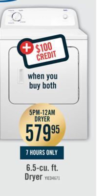 The Brick Inglis 6.5 cu. ft. electric dryer with automatic drying control yied4671ew offer