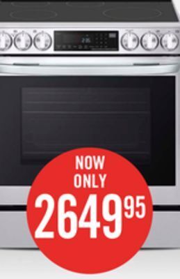 The Brick Lg 6.3 cu. ft. smart instaview induction slide-in range with air fry - lsil6336f offer