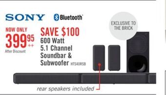 The Brick Sony 5.1-channel 600 w home cinema package - 4a5573 offer