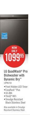 The Brick Lg top control dishwasher with quadwash pro and dynamic dry - ldpm6762d offer