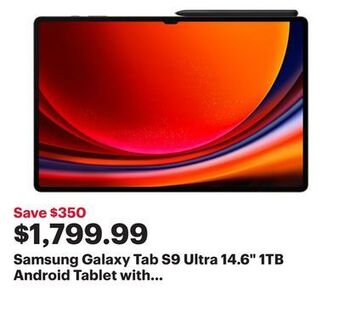 Best Buy Samsung galaxy tab s9 ultra 14.6 1tb android tablet with snapdragon gen 2 processor - graphite offer