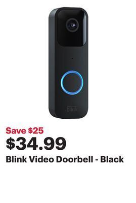 Best Buy Blink video doorbell - black offer