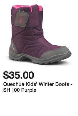Decathlon Quechua kids' winter boots - sh 100 purple offer