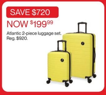 Hudson's Bay Atlantic 2-piece luggage set offer