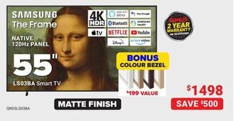Visions Electronics Samsung ls03ba smart tv 55 offer