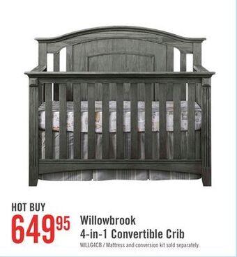The Brick Willowbrook 4-in-1 convertible crib offer