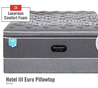 The Brick Beautyrest black hotel iii euro pillowtop queen mattress offer