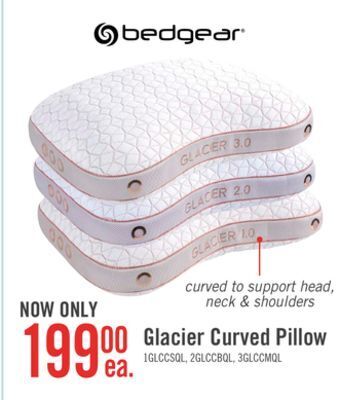 The Brick Bedgear glacier cuddle curve 1.0 pillow - stomach sleeper offer