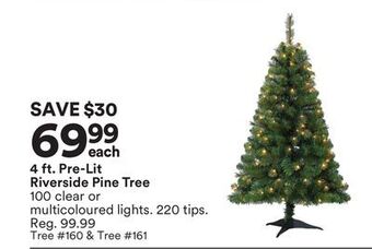 Michaels 4 ft. pre-lit riverside pine tree offer