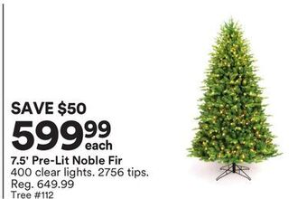 Michaels 7.5' pre-lit noble fir offer