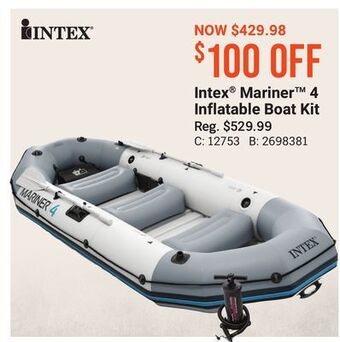 Bass Pro Intex mariner 4 inflatable boat kit offer