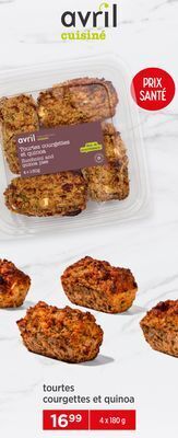 Avril Tourtes courgettes et quinoa offer
