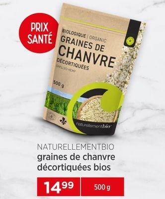 Avril Graines de chanvre décortiquées bios offer