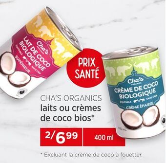 Avril Laits ou crèmes de coco bios offer