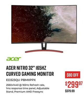 Canex Acer nitro 32 165hz curved gaming monitor offer