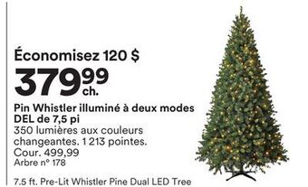 Michaels Pin whistler illuminé à deux modes del de 7,5 pi offer