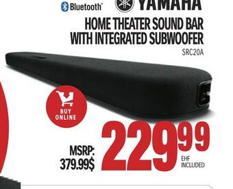 Centre Hi-Fi Yamaha home theater sound bar with integrated subwoofer offer