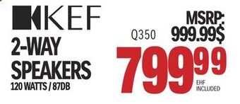 Centre Hi-Fi Kef 2-way speakers offer