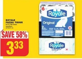 No Frills ROYALE FACIAL TISSUE offer