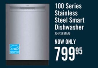 The Brick Bosch 100 series smart dishwasher with precisionwash and puredry - she3aem5n offer